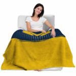 michigan wolverines gradient dots blue blanket latest model