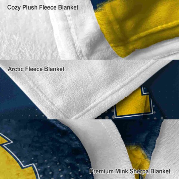 michigan wolverines gradient dots blue blanket premium grade