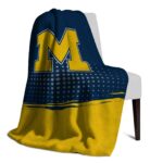 michigan wolverines gradient dots blue blanket top rated
