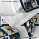 michigan wolverines mickey minnie blue white blanket best selling