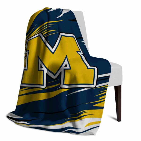 michigan wolverines paint streaks blue white blanket top rated