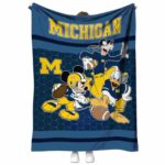 michigan wolverines three musketeers blue blanket best selling