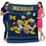 michigan wolverines three musketeers blue blanket best selling