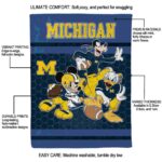 michigan wolverines three musketeers blue blanket best selling