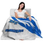 middle tennessee blue raiders brushstrokes blue white blanket latest model