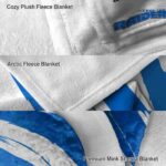 middle tennessee blue raiders brushstrokes blue white blanket premium grade
