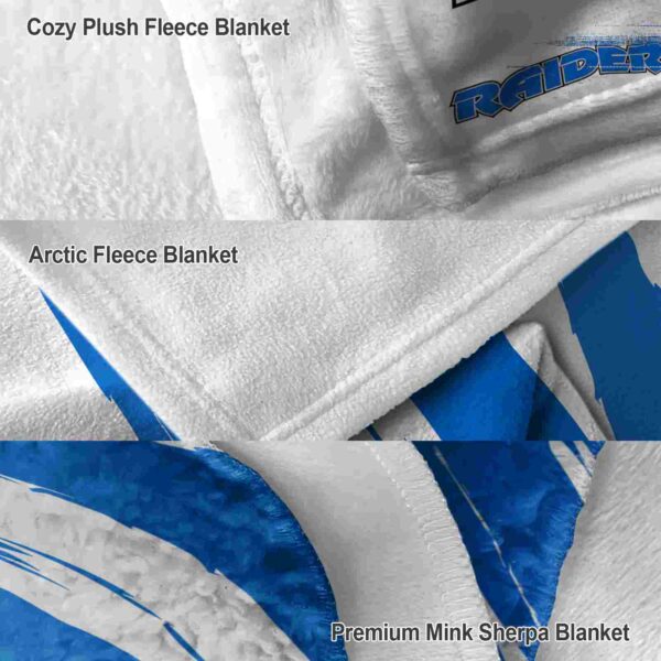 middle tennessee blue raiders brushstrokes blue white blanket premium grade