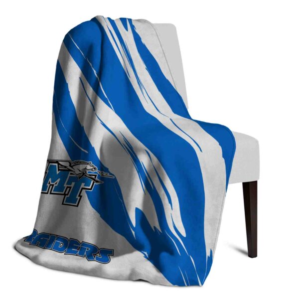 middle tennessee blue raiders brushstrokes blue white blanket top rated