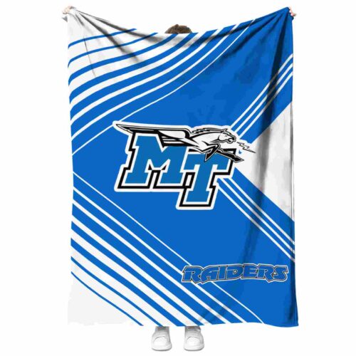 middle tennessee blue raiders diagonal stripes blue blanket best selling
