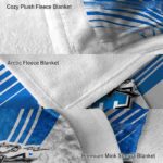 middle tennessee blue raiders diagonal stripes blue blanket premium grade