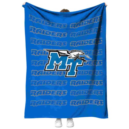 middle tennessee blue raiders fan pride blue blanket best selling