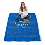 middle tennessee blue raiders fan pride blue blanket high quality