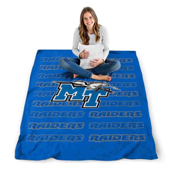 middle tennessee blue raiders fan pride blue blanket high quality