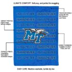 middle tennessee blue raiders fan pride blue blanket new arrival