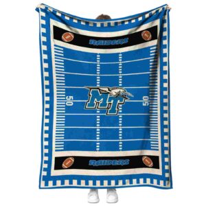 middle tennessee blue raiders football field blue blanket best selling