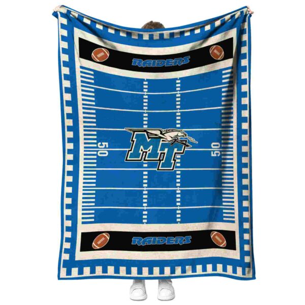 middle tennessee blue raiders football field blue blanket best selling