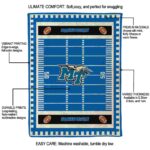 middle tennessee blue raiders football field blue blanket new arrival