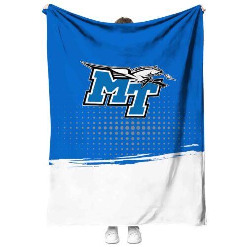 middle tennessee blue raiders gradient dots blue blanket best selling
