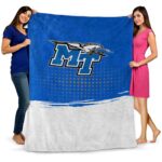 middle tennessee blue raiders gradient dots blue blanket best selling