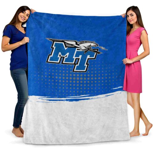 middle tennessee blue raiders gradient dots blue blanket fashion forward