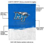 middle tennessee blue raiders gradient dots blue blanket best selling