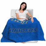 middle tennessee blue raiders grunge texture blue blanket best selling