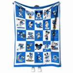 middle tennessee blue raiders mickey minnie blue white blanket best selling