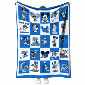 middle tennessee blue raiders mickey minnie blue white blanket best selling