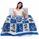 middle tennessee blue raiders mickey minnie blue white blanket best selling