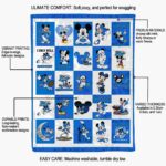 middle tennessee blue raiders mickey minnie blue white blanket best selling