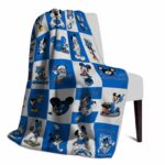 middle tennessee blue raiders mickey minnie blue white blanket best selling