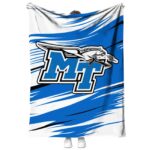 Middle Tennessee Blue Raiders Paint Streaks Blue White Blanket 1 middle tennessee blue raiders paint streaks blue white blanket best selling
