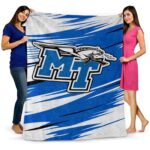 middle tennessee blue raiders paint streaks blue white blanket best selling