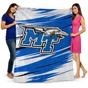 middle tennessee blue raiders paint streaks blue white blanket fashion forward