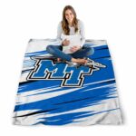 middle tennessee blue raiders paint streaks blue white blanket best selling
