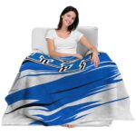 middle tennessee blue raiders paint streaks blue white blanket best selling