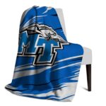 middle tennessee blue raiders paint streaks blue white blanket best selling