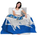 middle tennessee blue raiders splatter effect blue blanket latest model