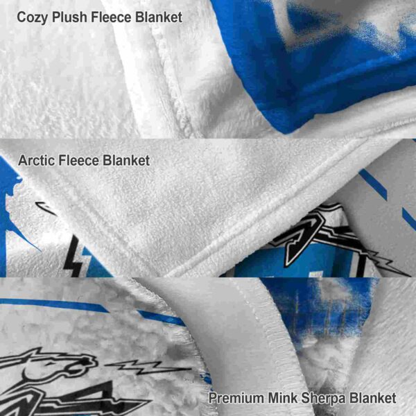 middle tennessee blue raiders splatter effect blue blanket premium grade