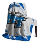 middle tennessee blue raiders splatter effect blue blanket top rated
