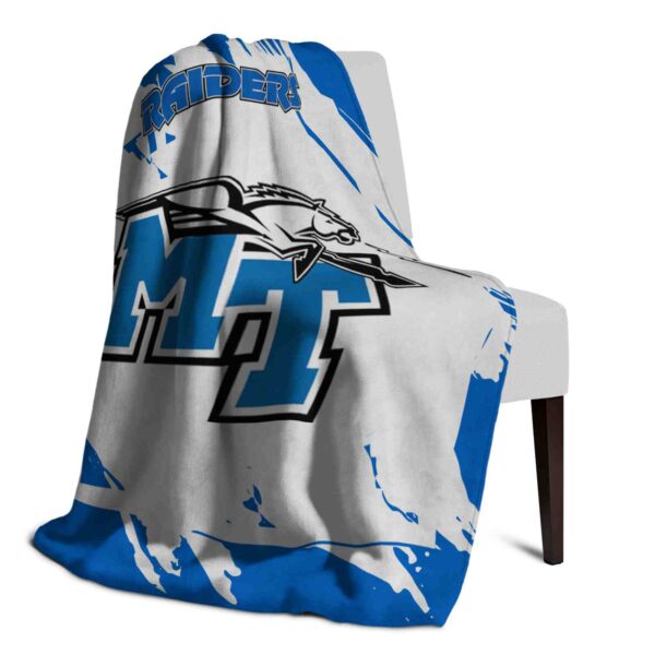 middle tennessee blue raiders splatter effect blue blanket top rated
