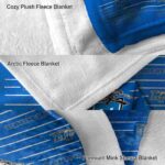 middle tennessee blue raiders striped pattern blue blanket premium grade