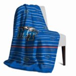 middle tennessee blue raiders striped pattern blue blanket top rated