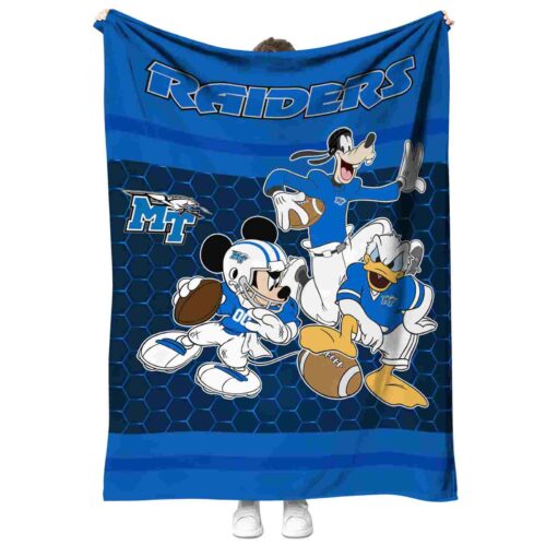 middle tennessee blue raiders three musketeers blue blanket best selling