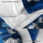 middle tennessee blue raiders three musketeers blue blanket premium grade