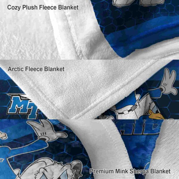 middle tennessee blue raiders three musketeers blue blanket premium grade