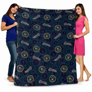 milwaukee brewers diehard fans navy blue blanket fashion forward