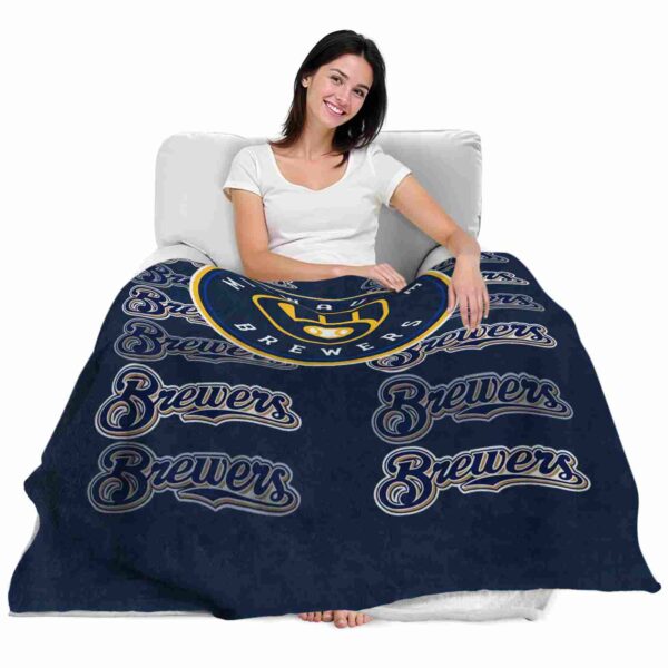 milwaukee brewers fan pride navy blue blanket latest model