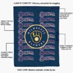 milwaukee brewers fan pride navy blue blanket new arrival