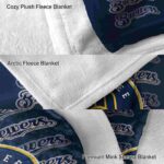 milwaukee brewers fan pride navy blue blanket premium grade